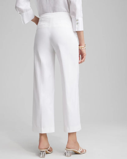 Chico's Petite Brigitte Wide Leg Cropped Pants