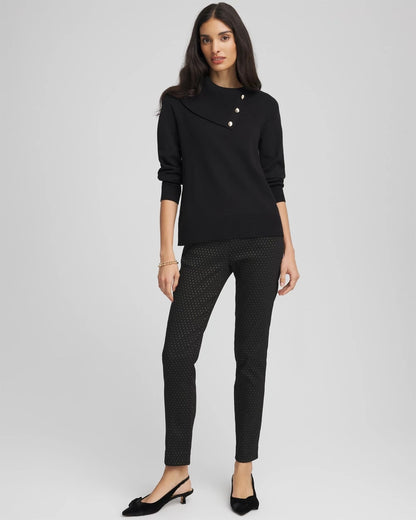 Chico's Petite Jacquard Brigitte™ Slim Ankle Pants