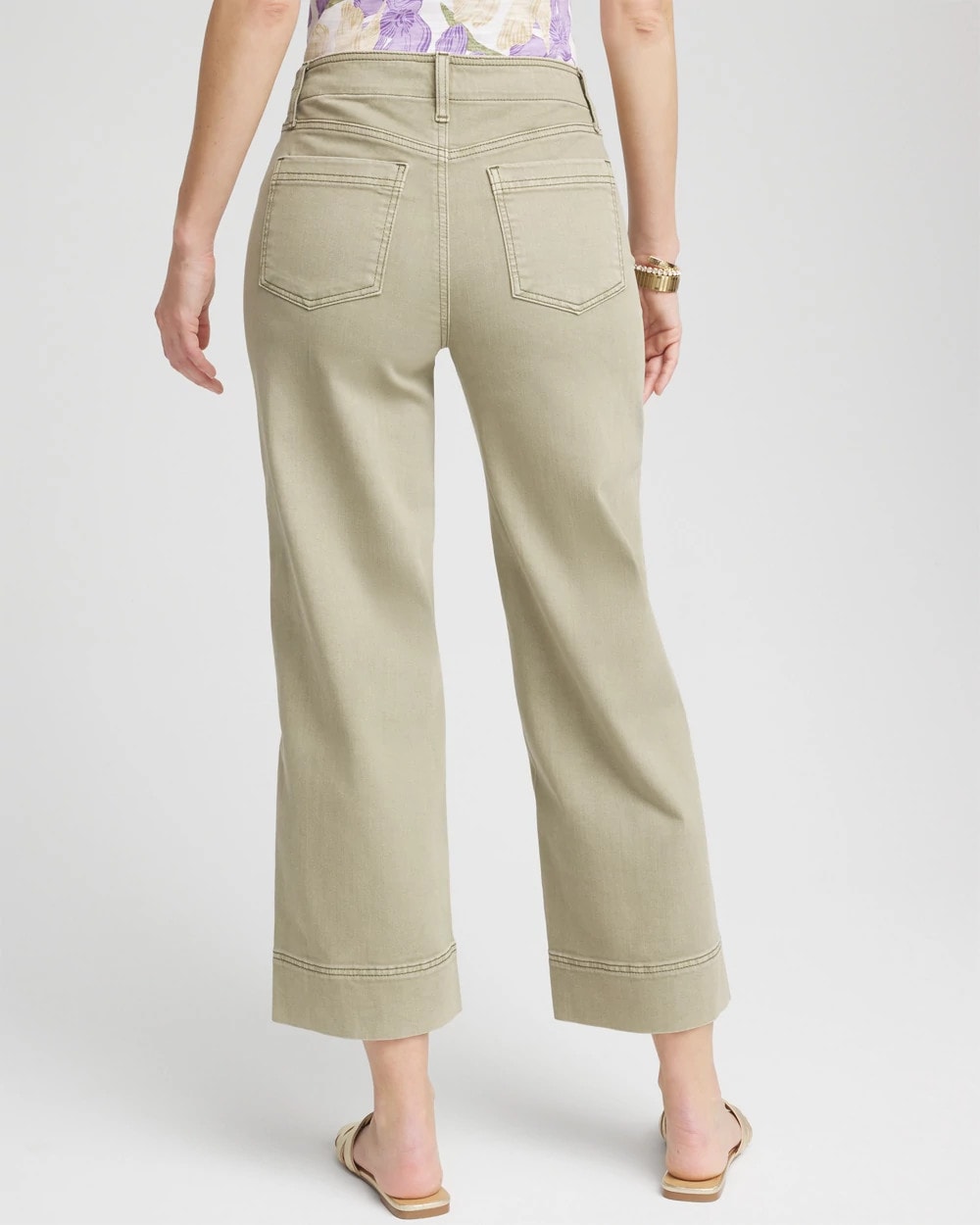 Chico's Petite Pull-On Wide-Leg Cropped Jeans