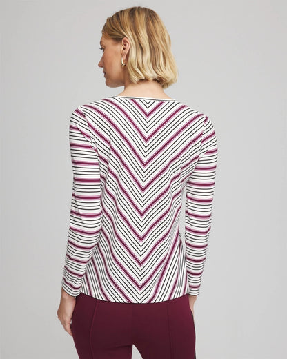 Chico's Zenergy® Soft Brushed Striped Top