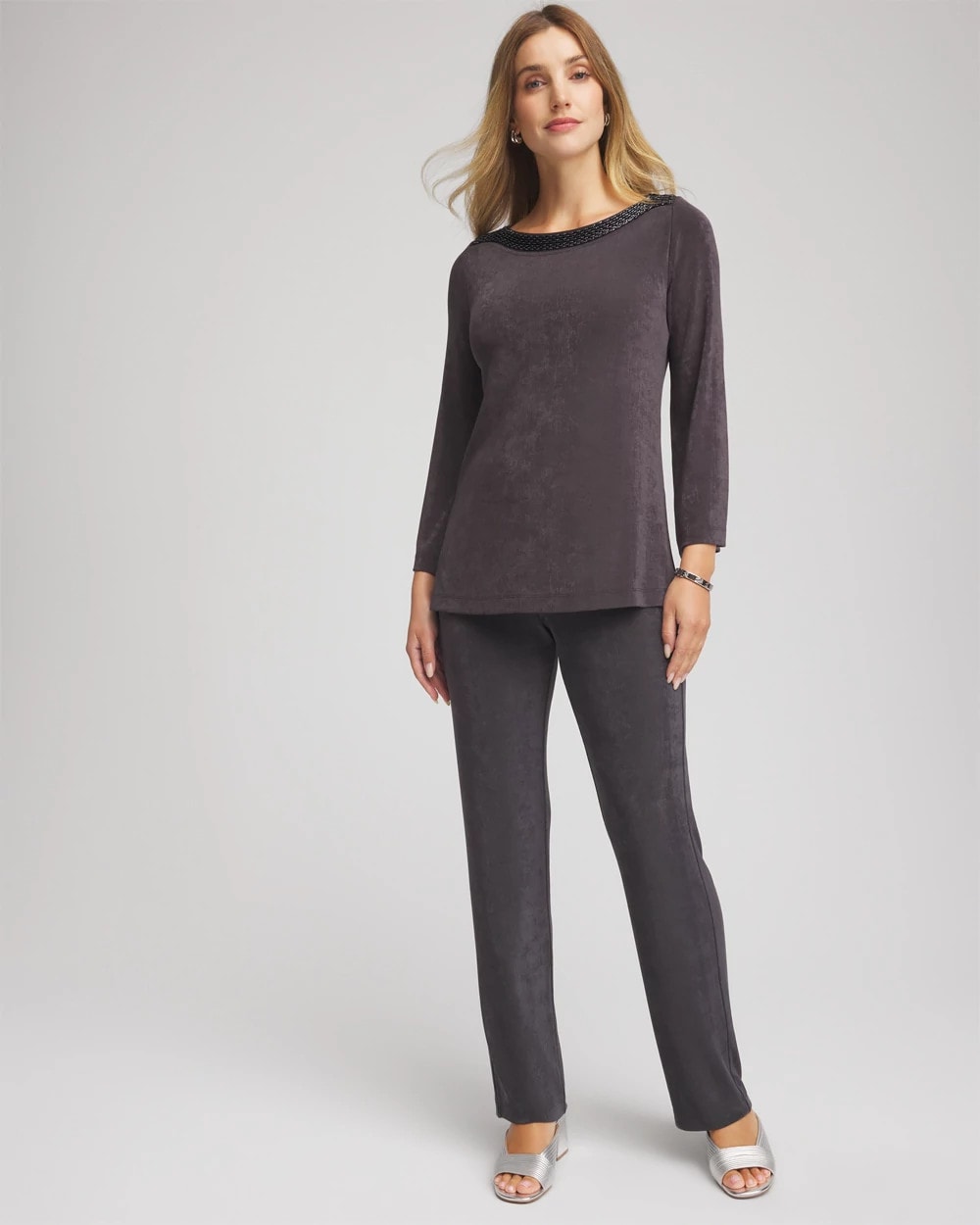 Chico's Travelers™ Koia Pearl Beaded Tunic