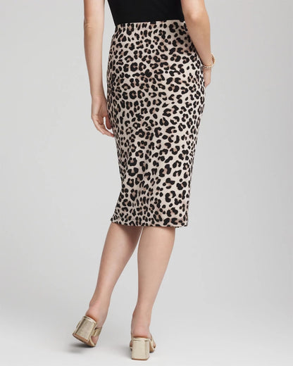Chico's Travelers™ No Tummy Animal-Print Pencil Skirt