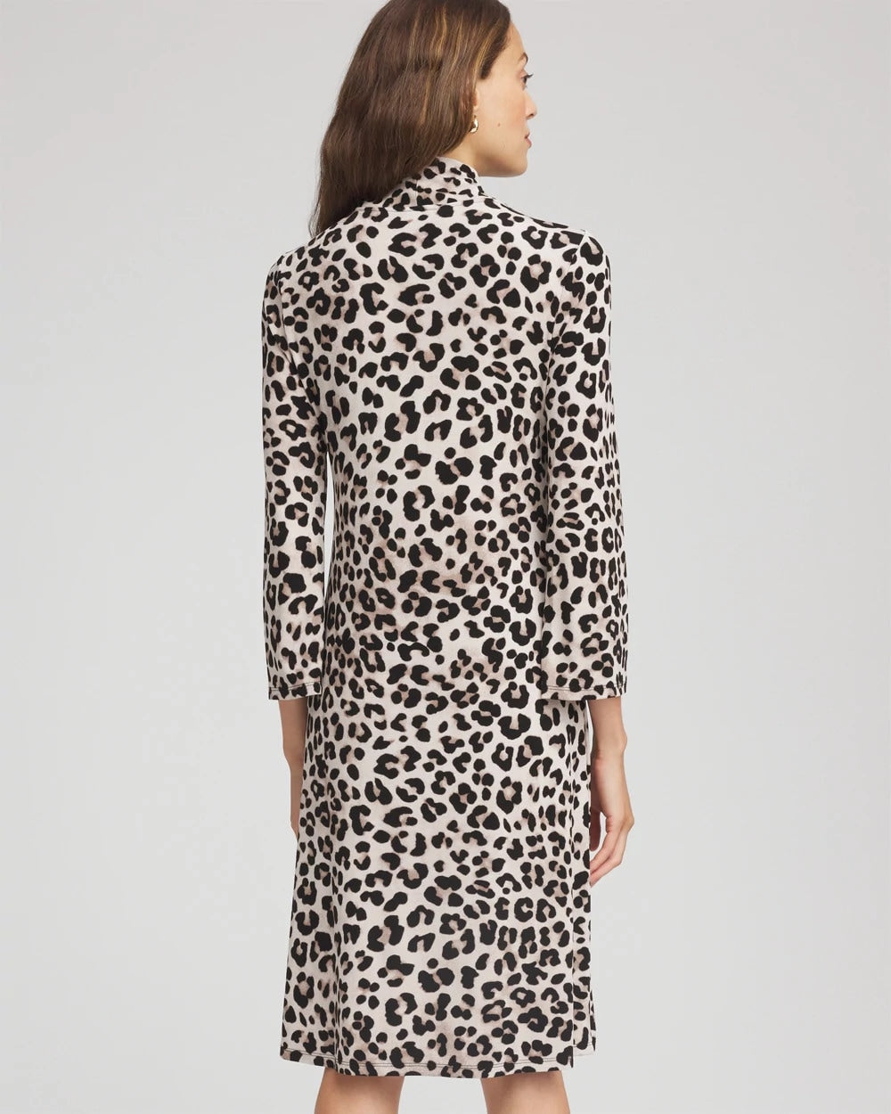 Chico's Travelers™ Animal-Print Mockneck Midi Dress