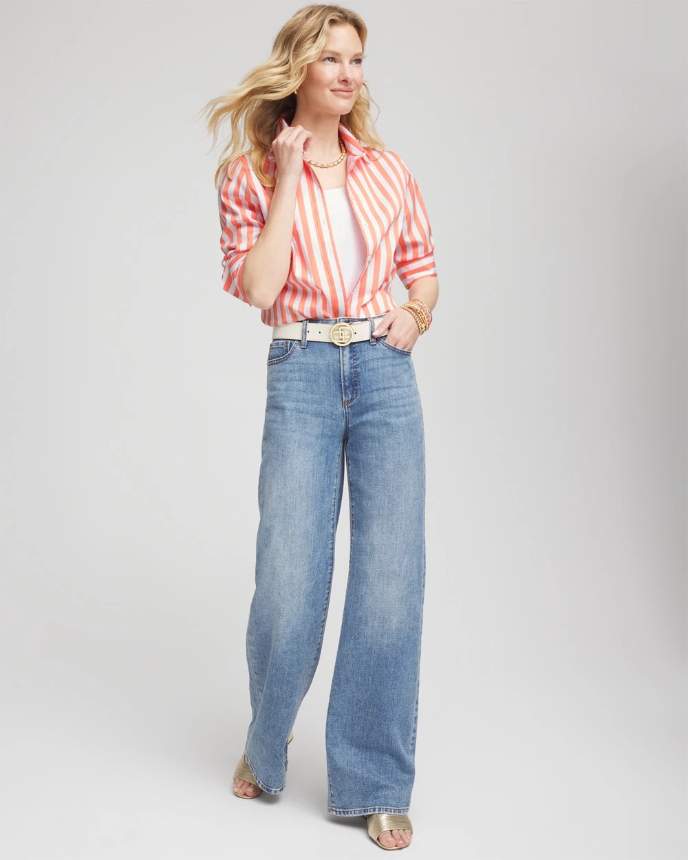 Chico's No Iron™ Vacation Stripes Shirt