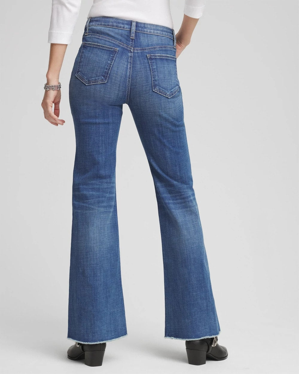 Chico's Girlfriend Frayed Flared Jeans